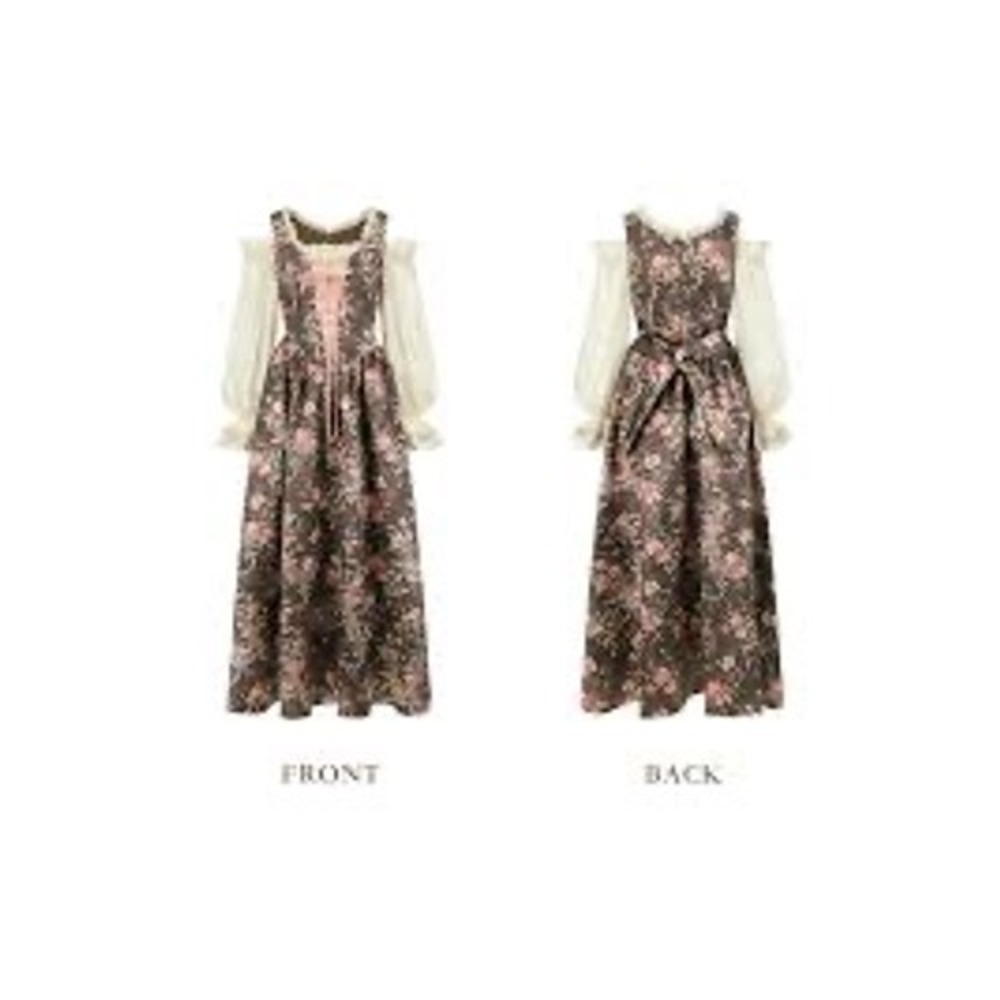 Lacemade Provence Diary Dress Brown Floral XS New With Tags - Picture 5 of 8